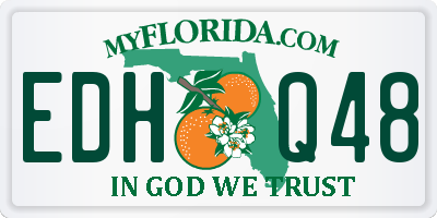 FL license plate EDHQ48