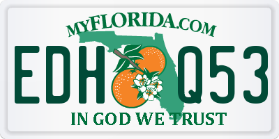 FL license plate EDHQ53