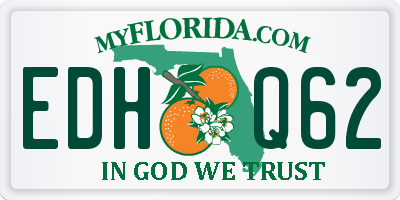 FL license plate EDHQ62