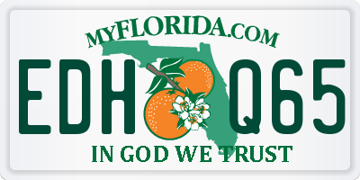 FL license plate EDHQ65