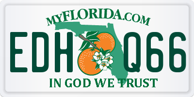 FL license plate EDHQ66