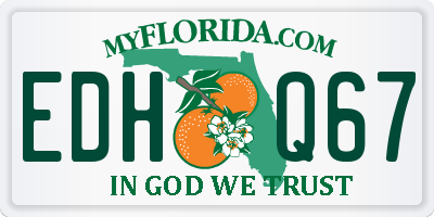 FL license plate EDHQ67