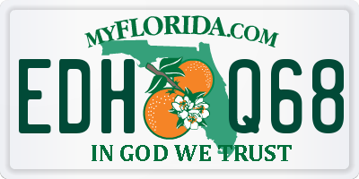 FL license plate EDHQ68