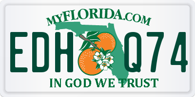 FL license plate EDHQ74
