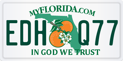FL license plate EDHQ77