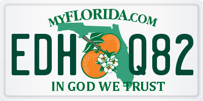 FL license plate EDHQ82