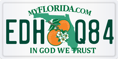 FL license plate EDHQ84