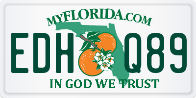 FL license plate EDHQ89