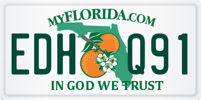 FL license plate EDHQ91
