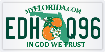FL license plate EDHQ96
