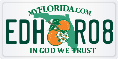 FL license plate EDHR08