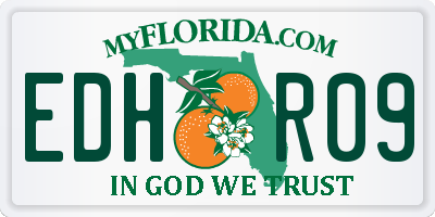 FL license plate EDHR09