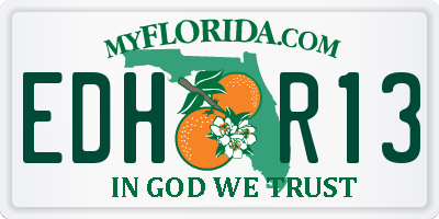 FL license plate EDHR13