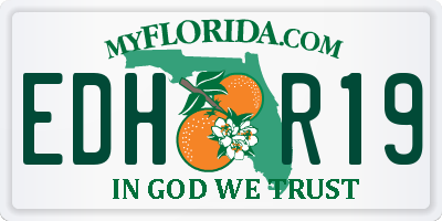FL license plate EDHR19
