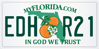 FL license plate EDHR21