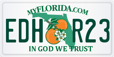 FL license plate EDHR23