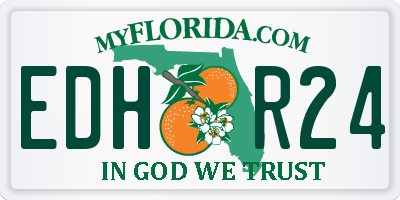 FL license plate EDHR24