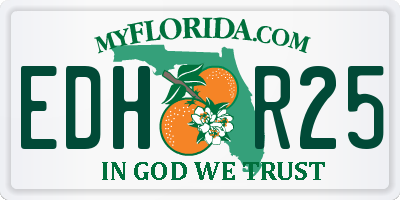 FL license plate EDHR25
