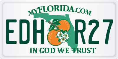 FL license plate EDHR27