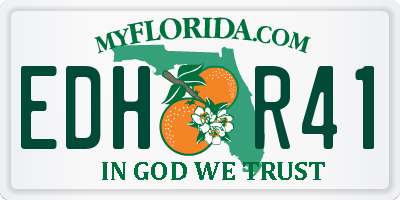 FL license plate EDHR41