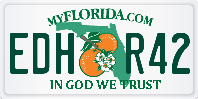 FL license plate EDHR42