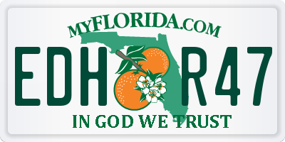 FL license plate EDHR47