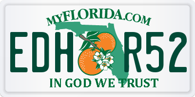 FL license plate EDHR52