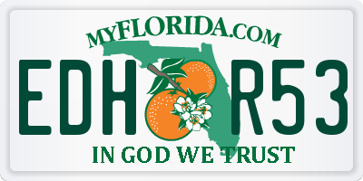 FL license plate EDHR53