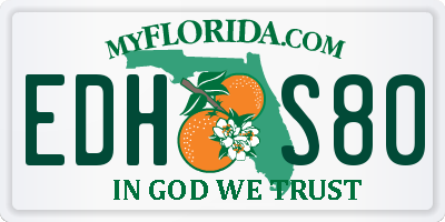 FL license plate EDHS80