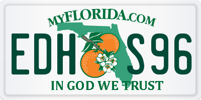 FL license plate EDHS96