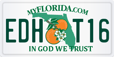 FL license plate EDHT16