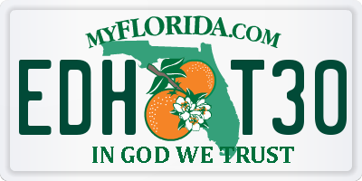 FL license plate EDHT30