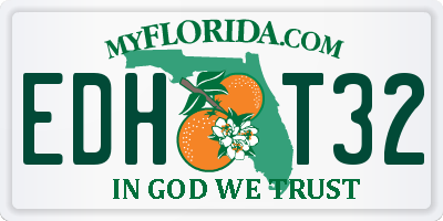 FL license plate EDHT32