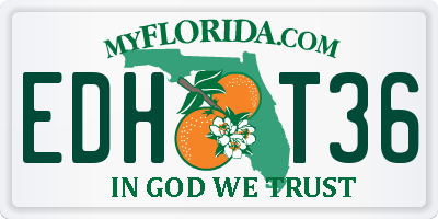 FL license plate EDHT36