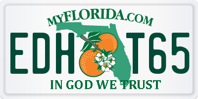 FL license plate EDHT65