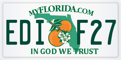 FL license plate EDIF27