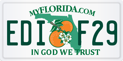 FL license plate EDIF29