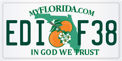 FL license plate EDIF38