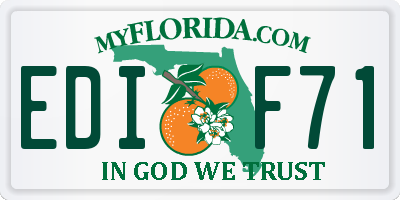 FL license plate EDIF71