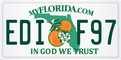 FL license plate EDIF97
