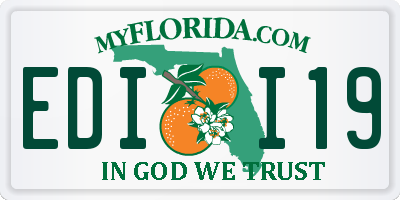 FL license plate EDII19