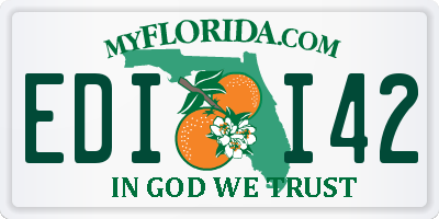 FL license plate EDII42