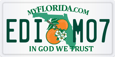 FL license plate EDIM07
