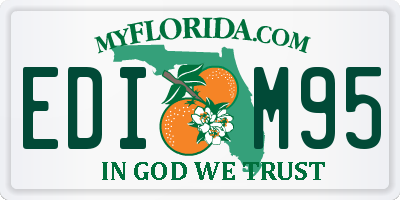 FL license plate EDIM95
