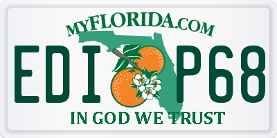 FL license plate EDIP68