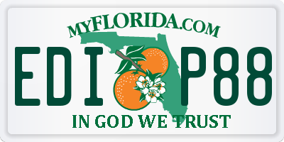 FL license plate EDIP88