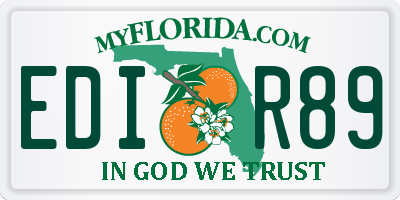 FL license plate EDIR89
