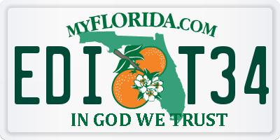 FL license plate EDIT34