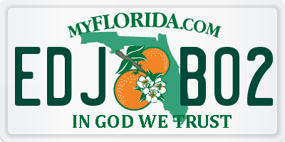 FL license plate EDJB02