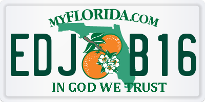 FL license plate EDJB16